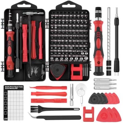 PromoHome Precisie schroevendraaier set 124 in 1 magnetisch voor iPhone iPad laptop MacBook telefoon tablet bril horloge