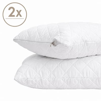 Decoware Kussenbeschermer Met Rits - 2 Stuks - 60x70 cm - Antibacteriëel Kussen beschermer - Kussenvernieuwer - Molton Kussenslopen