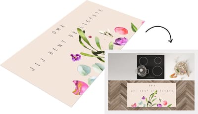 Keukenloper - Loper keuken - Quotes - Oma jij bent de liefste - Spreuken - Oma - 120x60 cm - Keukenloper vinyl