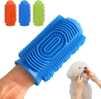 Famanu – Set van 6 Vingertandenborstels voor Honden en Katten – Siliconen Borstels voor Puppy’s, Katten en Kleine Dieren