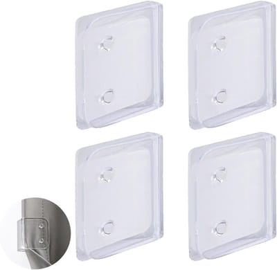 Waterdichte douchegordijnclips - 4 stuks zelfklevende clips voor badkamer, windbestendig en eenvoudig te bevestigen, ideaal voor woonkamer en slaapkamer