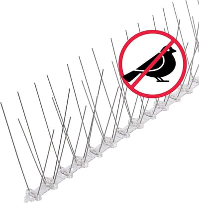 Famanu – Duivenafwering: vogelspikes/vogelgaas als duivenverschrikking en vogelbescherming – conform de 4 rijen 3 meter