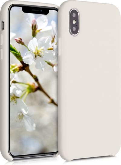 kwmobile telefoonhoesje geschikt voor Apple iPhone X - Hoesje met siliconen coating - Smartphone case in maanglans