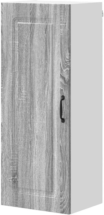 Keukenkast 40 x 31 x 100 cm van houtmateriaal in grijs sonoma, moderne houten keukenkast met veel opbergruimte voor potten en gebruiksvoorwerpen, onderhoudsvriendelijk oppervlak, ideaal voor