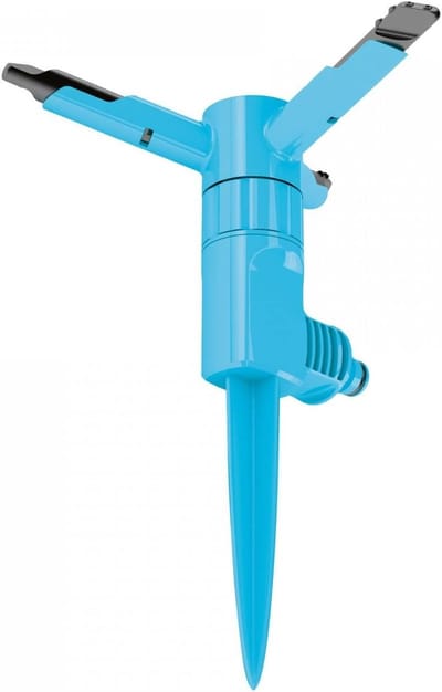Cirkelsproeier ERGO - Driearmige sproeier - Gazon bewateren - Grote irrigatieoppervlakte - 200 m2 - Blauw