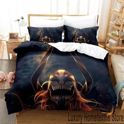 Anime Bleach Kurosaki Ichigo Beddengoed Set Dekbedovertrek Bed Set Dekbedovertrek Kussensloop Dekbed King Queen Maat Jongens Volwassenen Beddengoed EU Single 135x200cm