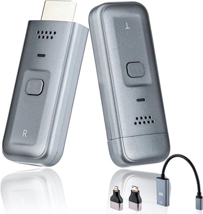 Draadloze HDMI Zender - Signaal Extender - Beeld Streamen - Plug en Play - 30 Meter Bereik - Zwart