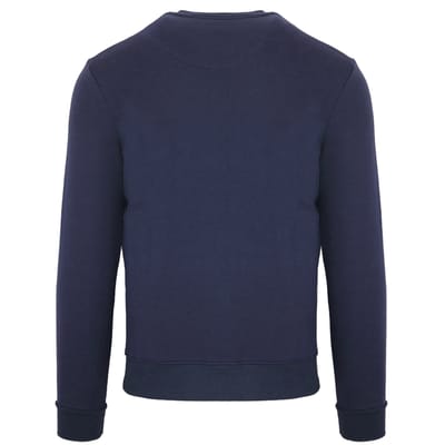 Aquascutum Aldis borstlogo marineblauw sweatshirt