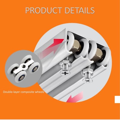 Dailygoods- Schuifdeurwielen 4 Stuks - Stille Loopwielen - Douchedeur/Glazen Schuifdeur - Zinklegering - Ø 20 mm - M6 Schroefdraad