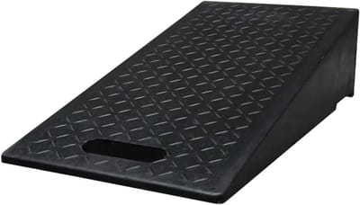 Draagbare Stoepranden, Rubber Drempelplaten met Handvatten, Oprijplaten voor Auto's, Motorfietsen, Rolstoelen, Fietsen(6.3"/16cm)