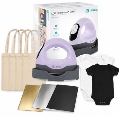 LOKLiK ImPress™ Mini 3 Lavendel Voordeelpakket | 5 Tote Bags + 2 Baby Rompers + 3 Flexvellen