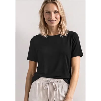 Basic Shirt met ronde hals in Unifarbe