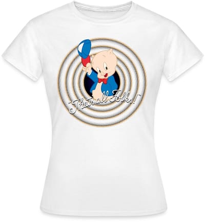 Looney Tunes Porky Pig T-Shirt Dames