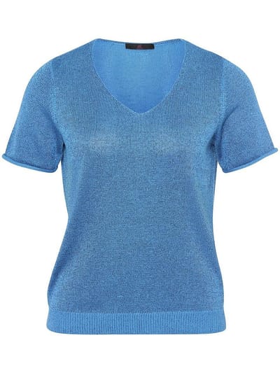 Trui V-hals Van Emilia Lay blauw