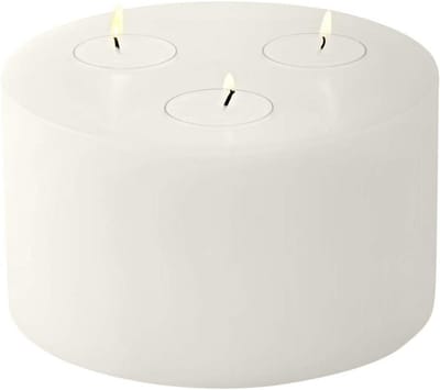 Theelichthouder Cornelius voor 3 Lichten - Hoogte 9cm, Diameter 16cm, Geschikt voor Standaard en Transparante Theelichten