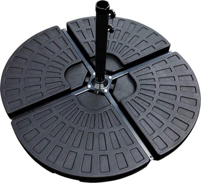 MaxxGarden Parasoltegels - Tegels voor het verstevigen van je parasol - Basis voor parasolvoet - Bestaat uit 4 losse onderdelen - Totaal te vullen tot max 60kg ( 4x 15kg)