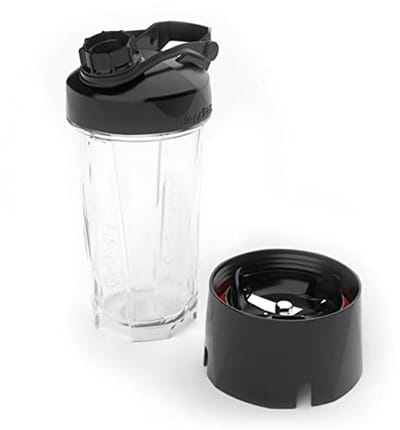 Blendtec GO (850 ml) fles, herbruikbare mixbeker, incl. reisdeksel, BPA-vrij glas, transparant