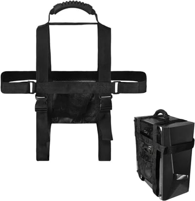 PC Toren Draagriem - Computer Behuizing Houder - PC Transport - Met Extra Opbergvakken - 37x20x43cm - Zwart