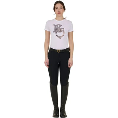 Katoenen dames-T-shirt Equestro Lamina Monogram