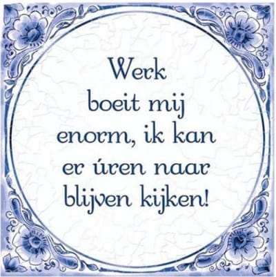 Delfts Blauw Tegel Werk Boeit 14,5cm