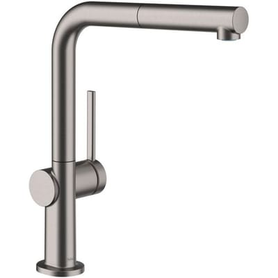 Hansgrohe M54 - Talis keukenkraan met uittrekbare vuistdouche, sBox, geborsteld zwart chroom 72808340
