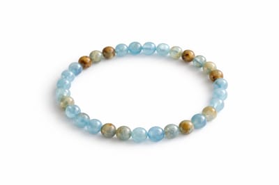 Blauwe Calciet Armband – 6 mm Kralen – 17 cm – Natuurlijke Edelsteen Armband – Rustgevende Blauwe Tinten