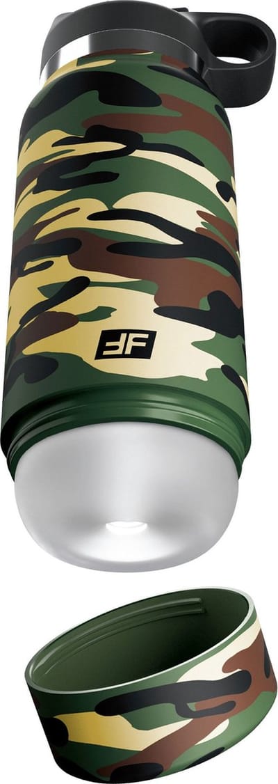 Pipedream - PDX Plus Fap Flask - Happy Camper Discreet Stroker - Frosted/Camouflage