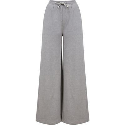 SF Women Dames/Dames Mode Duurzame Joggingbroek Met Wijde Pijpen (Heide Grijs)