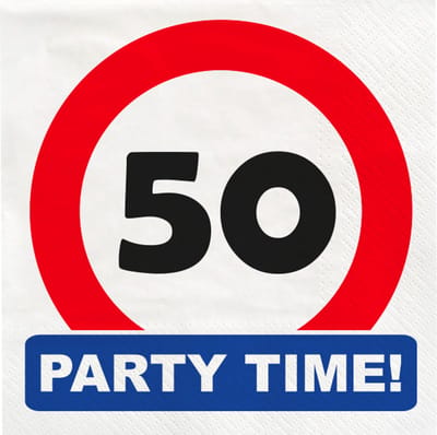 Traffic sign napkins - 50