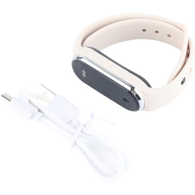 Muggenwerend Armband 5V 1A 90mAh USB Oplaadbaar Stappentelling Temperatuur Ultrasoon wit
