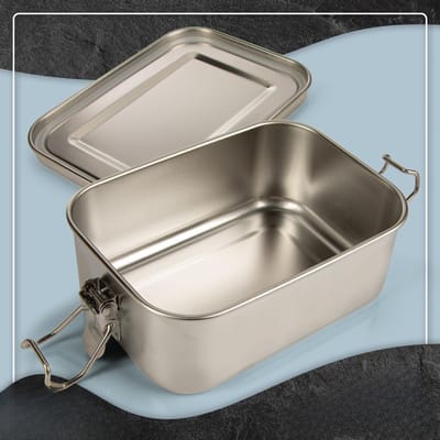 Famanu - Lunchbox Lekvrije bentobox Roestvrijstalen lunchbox; Waterdichte duurzame box met compartimenten & afdichtingen (a: 550 ml)