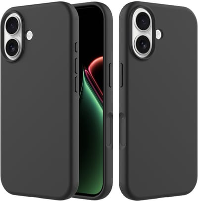 Coverup Hoesje - Geschikt voor iPhone 17 Hoesje - Coverup Liquid Colour Back Cover - Charcoal Black