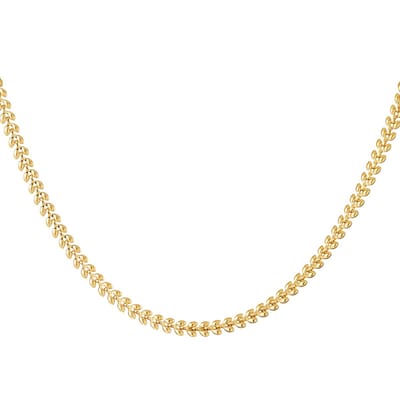 Ketting blaadjes - RVS - Goudkleurig - Yehwang