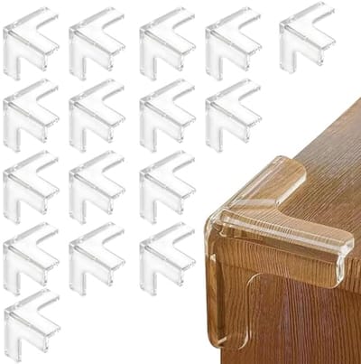 Randbescherming voor Baby's - Hoekbescherming voor Meubels en Tafel, Zelfklevend, Zacht en BPA-vrij, 16 Stuks