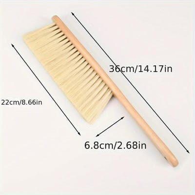 1pc Brosse de Lit Brosse de Balayage de Lit avec Manche Brosse à Poils Doux, Brosse de Nettoyage de Poussière de Chambre à Coucher Domestique, Pour Lit, Canapé, Voiture, Outil de Nettoyage de Meubles jaune