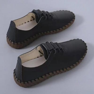 Sneakers Damesschoenen Platform Vetersleer Flats Loafers Trend Lente Casual Moederschoenen 43 gray