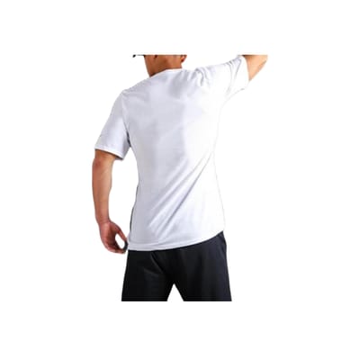 Nike Effen Kleur Ronde Hals Pullover Met Logoprint Korte Mouw T-shirt Heren Tops Wit 830950-100 XXL white