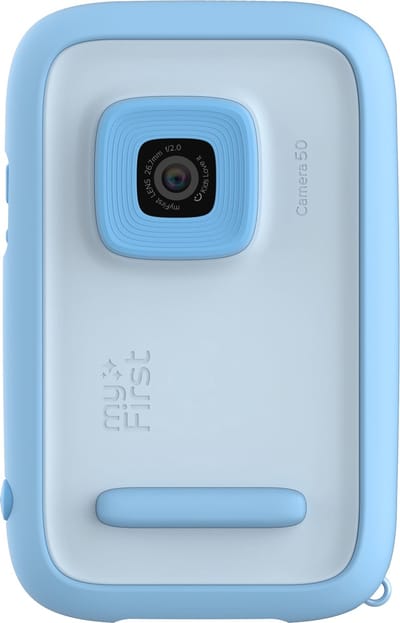 myFirst Camera 50 Blauw - kindercamera - compact camera - digitale kindercamera - fototoestel voor kinderen - AI video en muziek - AR Filters - selfie light - Voice over