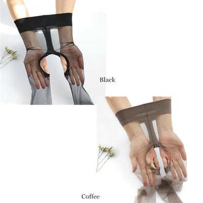Doiaeskv 2 Paar 0D Ultra-Dun Sexy Ademend Dames Panty's Transparant Kruisloos Rekbaar Nylon Panty's 150-173(40-65kg) gray