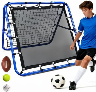 SNJY® Rebounder - Rebounder Voetbal - Voetbal Trainingsmateriaal - Bouncer Voetbal - 100 x 100 cm - Blauw