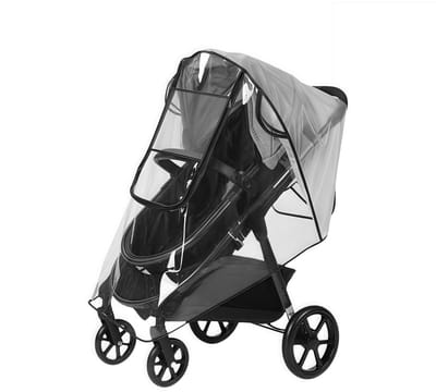 Unyqoos® Universele regenhoes voor kinderwagens met groot raam en ritssluiting