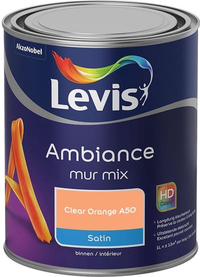 Levis - Ambiance Mur Satin Mix - Clear Orange A50 - Mengverf - 1 L