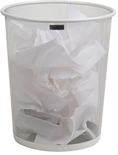 Ronde metalen prullenbak voor kantoor - 16,65 liter