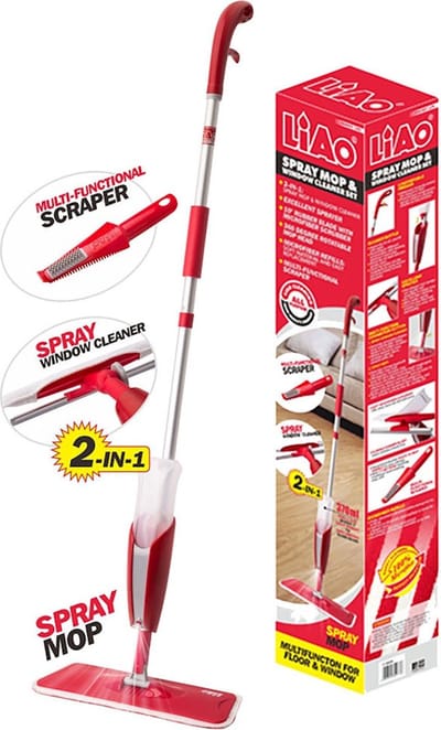 2in1 Vloerwissers dweilsysteem met Spray functie - Mop voor dweilen van Laminaat - Tegels - Hout - Marmer - Dweil set