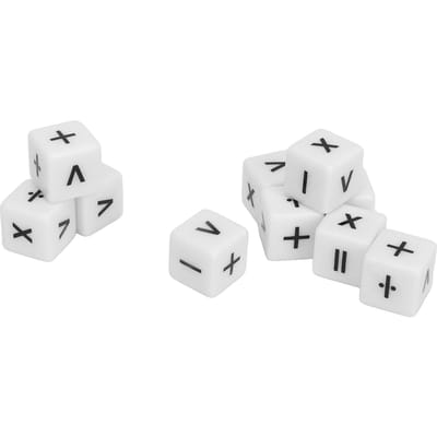 Ensemble de 20 dés pédagogiques Dés d'opération mathématique Dés d'opération mathématique Enseignement des mathématiques Salle de classe white