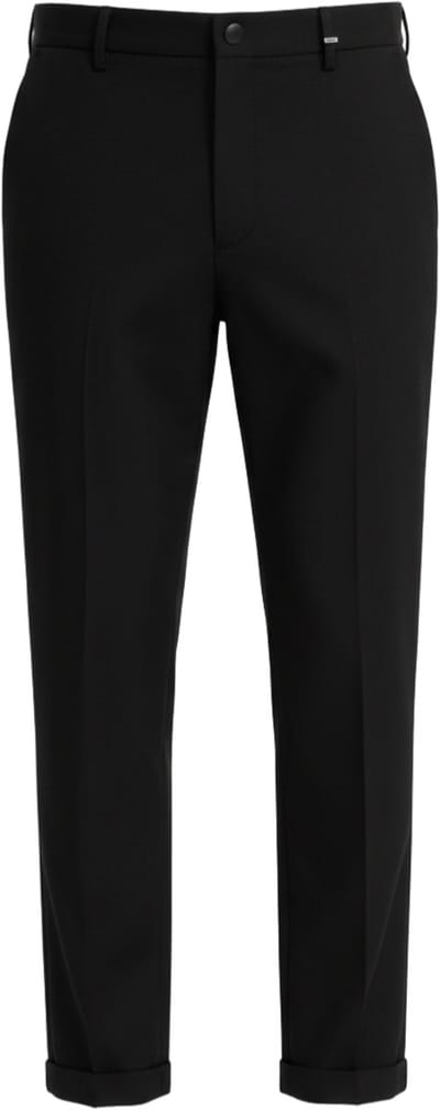 OMBRE Broek - Regular Fit - Rits - Effen Zwart M