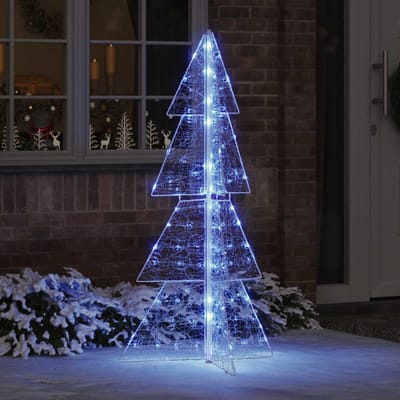 vidaXL Kerstboom 160 LED's Blauw 150 cm Acryl