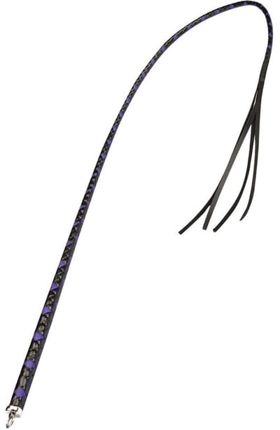 RISE - BDSM Zweep - Feather Hard Single Tail - Zwart/Blauw
