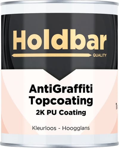 Holdbar Anti Graffiti Topcoating Hoogglans 1 Kg - Maakt Graffiti Verwijderbaar - Graffiti Verwijderen - Glashelder - Transparant - Vrijwel onzichtbaar