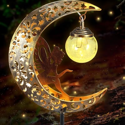 Zonne-energie Tuinlamp - Decoratief - Glazen Bol - LED-licht .